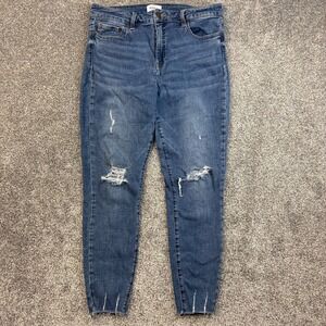 Pistola High Rise Jeans Women's 31 Light‎ Wash Denim Distressed Stretch Slim